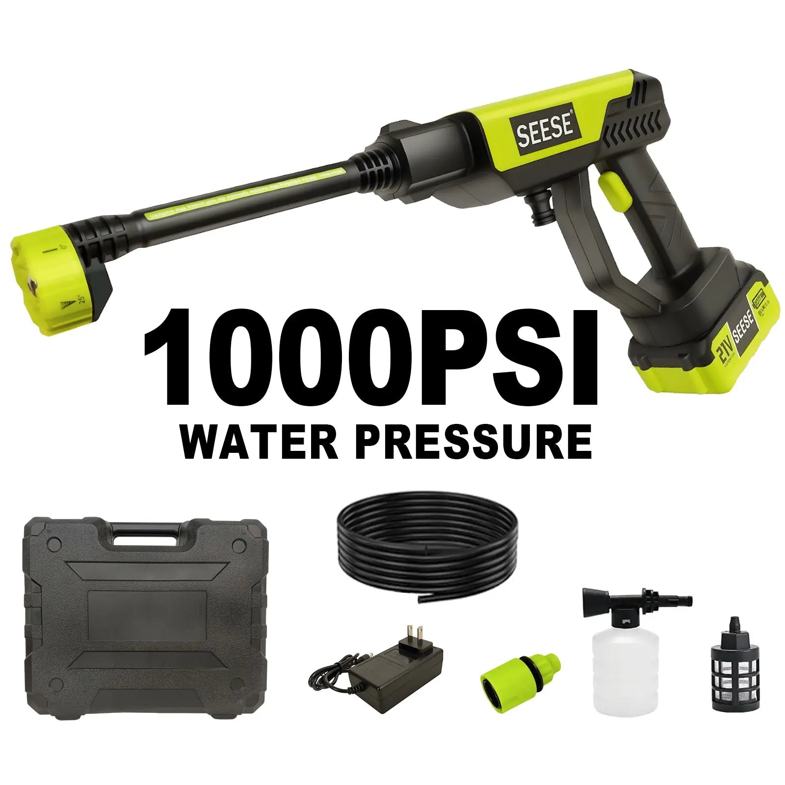【Dealsforyoudays】Seese Cordless Pressure Washer and Single Port Charger Base, Bottle Portable Washer for Car,Home Cleaning & Garden Watering Fathersdaygift