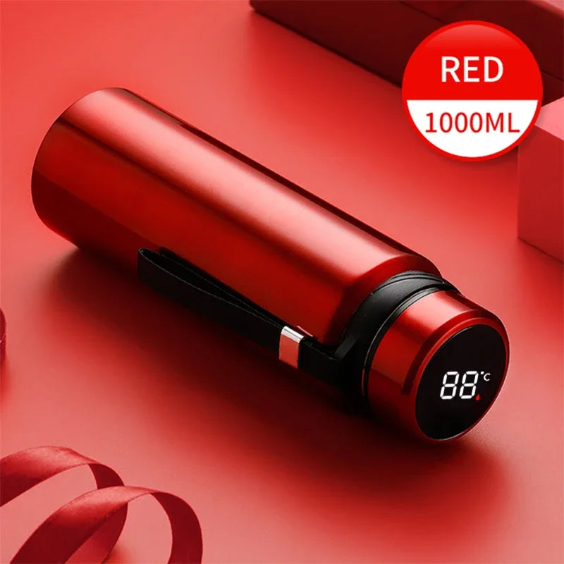 1L Thermal Water Bottle Temperature Display Thermos Bottle Stainless Steel Tumbler Vacuum Flasks Thermos for Water Tea Drinkware